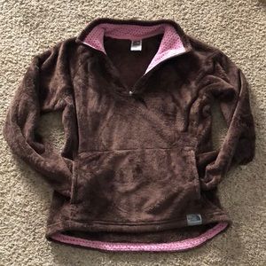 Women’s North Face 3/4 zip up plush sweater